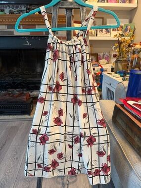 Vintage Floral top with Cream & Pink Print